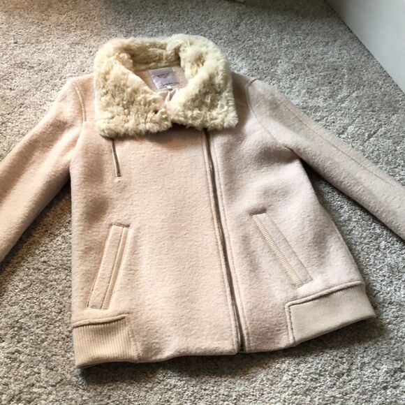 Zara jacket/coat, faux fur collar, size small - Picture 7 of 12